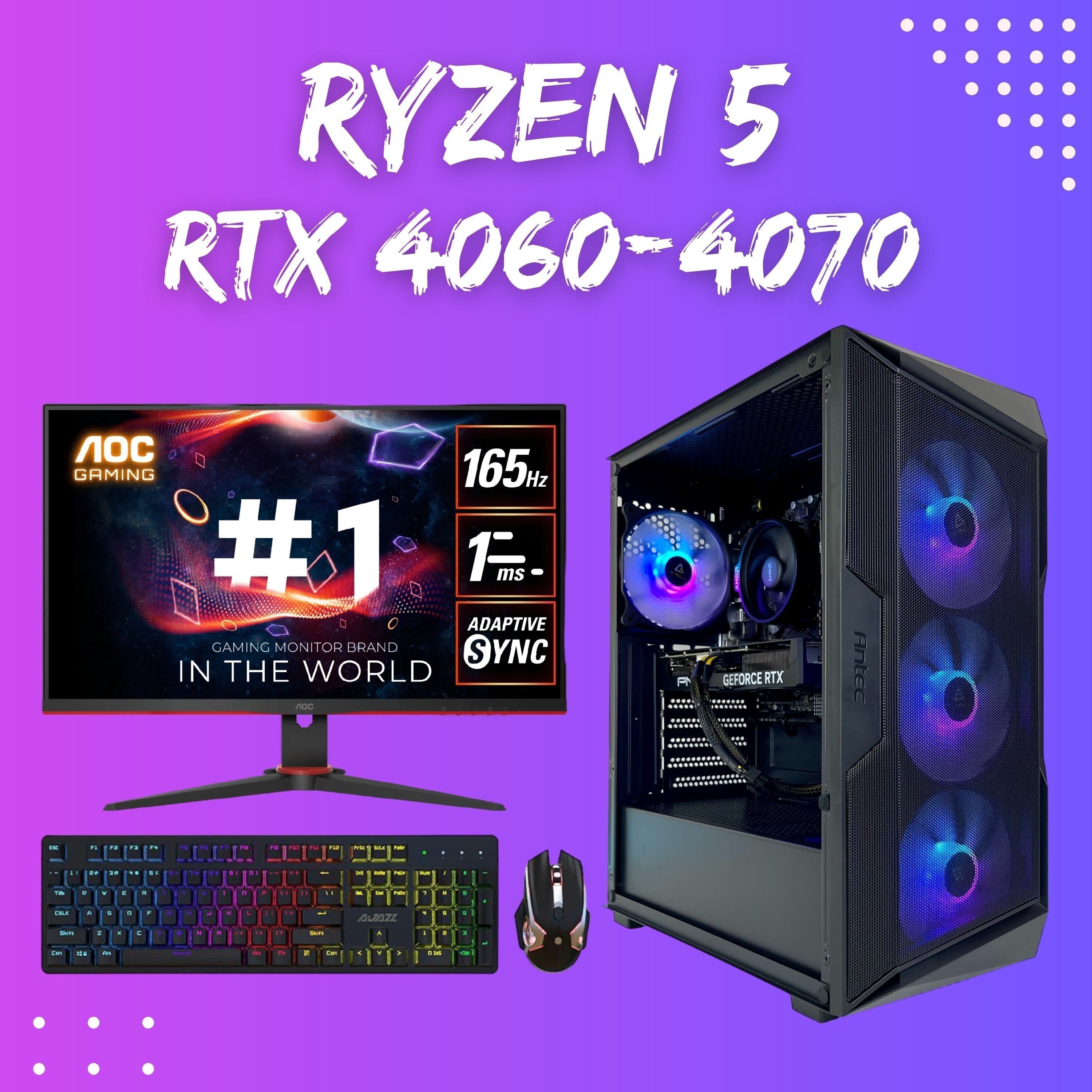 Gaming PC Bundle | Ryzen 5 5500 | RTX 4060/4070 | AX61 Elite - Nectostry