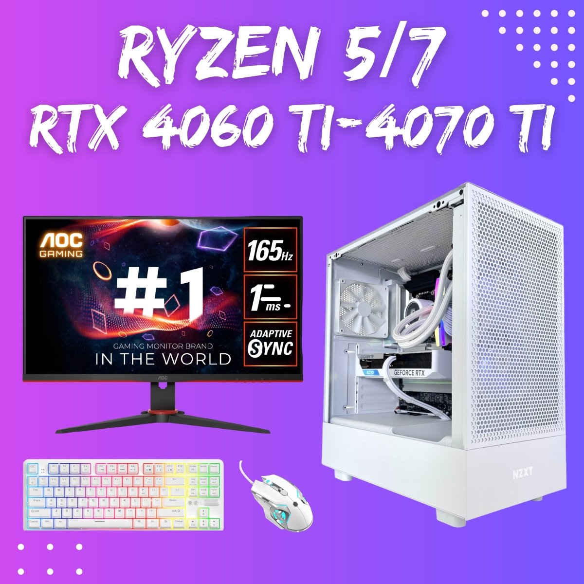 Gaming PC Bundle | Ryzen 5/7 7700X | RTX 4060/4070 Ti | 32GB DDR5 | H5 Flow - Nectostry