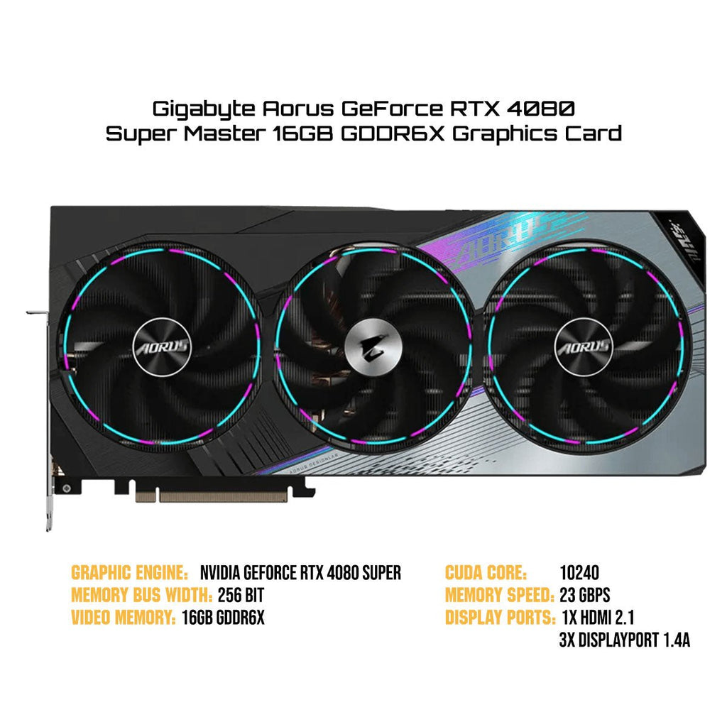 Gigabyte Aorus GeForce RTX 4080 Super Master 16GB GDDR6X Graphics Card - Nectostry