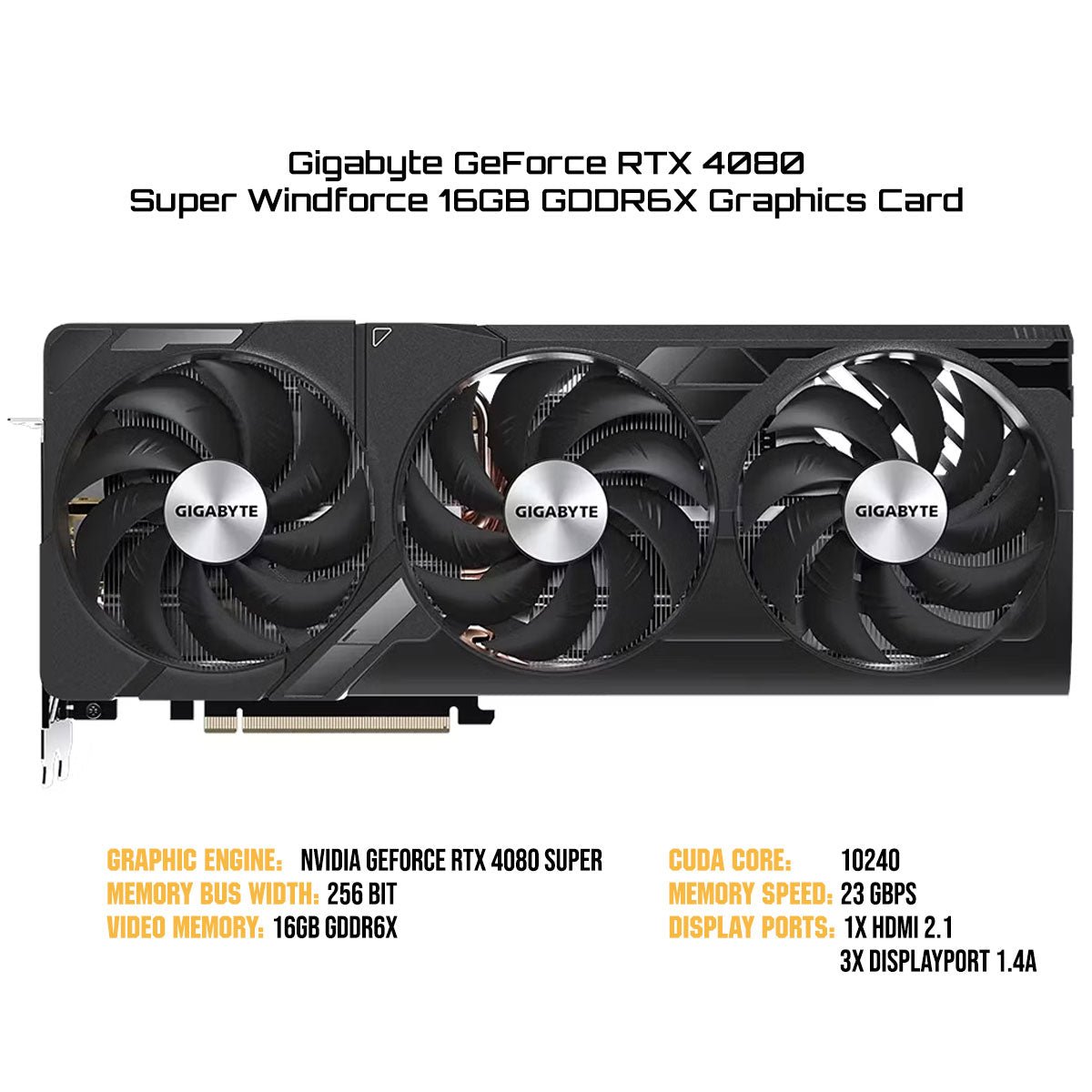 Gigabyte GeForce RTX 4080 Super Windforce 16GB GDDR6X Graphics Card - Nectostry