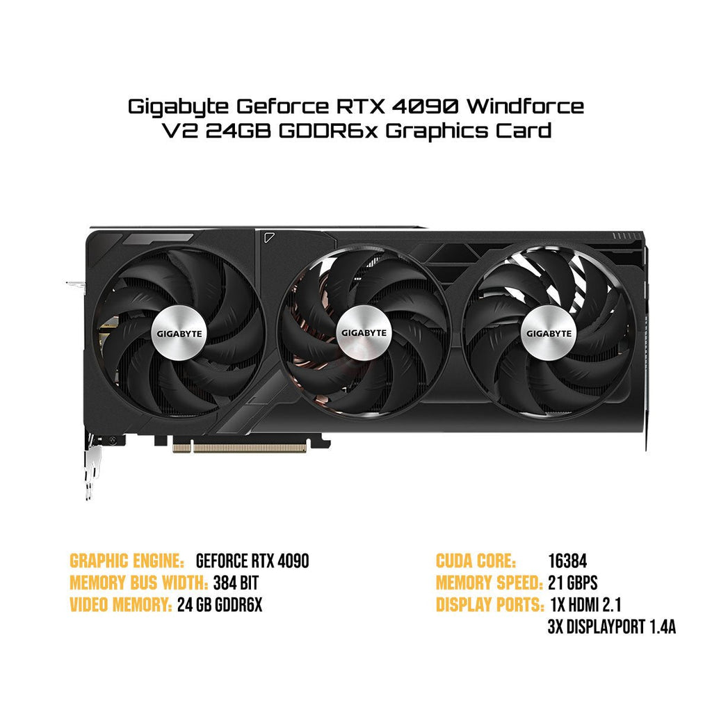 Gigabyte Geforce RTX 4090 Windforce V2 24GB GDDR6x Graphics Card - Nectostry