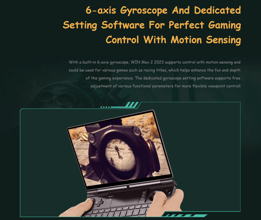 GPD Win Max 2 2023 AMD Ryzen 7 7840U 10.1" WQXGA QHD+ (2560x1600) IPS 64GB RAM LPDDR5X - 7500MT/S 2TB SSD AMD Radeon 780M Graphics (RDNA3) Windows 11 Handheld Gaming PC + Win Max 2 Protection Case - Nectostry