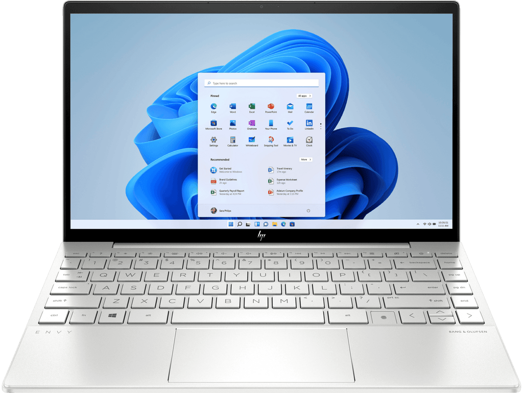 HP Envy 13 - BA1522TX Laptop (Natural Silver) | 13.3” FHD | i7 - 1165G7 | 16 GB DDR4 | 512 GB SSD | MX450 | Windows 11 Home | MS Office Home & Student 2021 | HP Prelude 15.6” Topload Bag - Nectostry