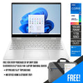 HP Envy X360 13 - BF0110TU 13.3" OLED 2 - in - 1 Laptop (Natural Silver) | 2.8K (2880x1800) OLED | i7 1250U | 16GB RAM | 1 TB SSD | Intel Iris Xe Graphics | MS Office Home & Student 2021 | HP Prelude 15.6" Topload Bag - Nectostry