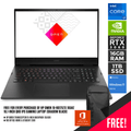 HP OMEN 16 - B0175TX 165HZ GAMING LAPTOP (SHADOW BLACK) | 16.1" QHD | i7 - 11800H | 16GB DDR4 | 1TB SSD | RTX 3060 | WIN11 + MS OFFICE HOME & STUDENT 2019 + HP OMEN TRANSCEPTOR BACKPACK (BLACK) - Nectostry