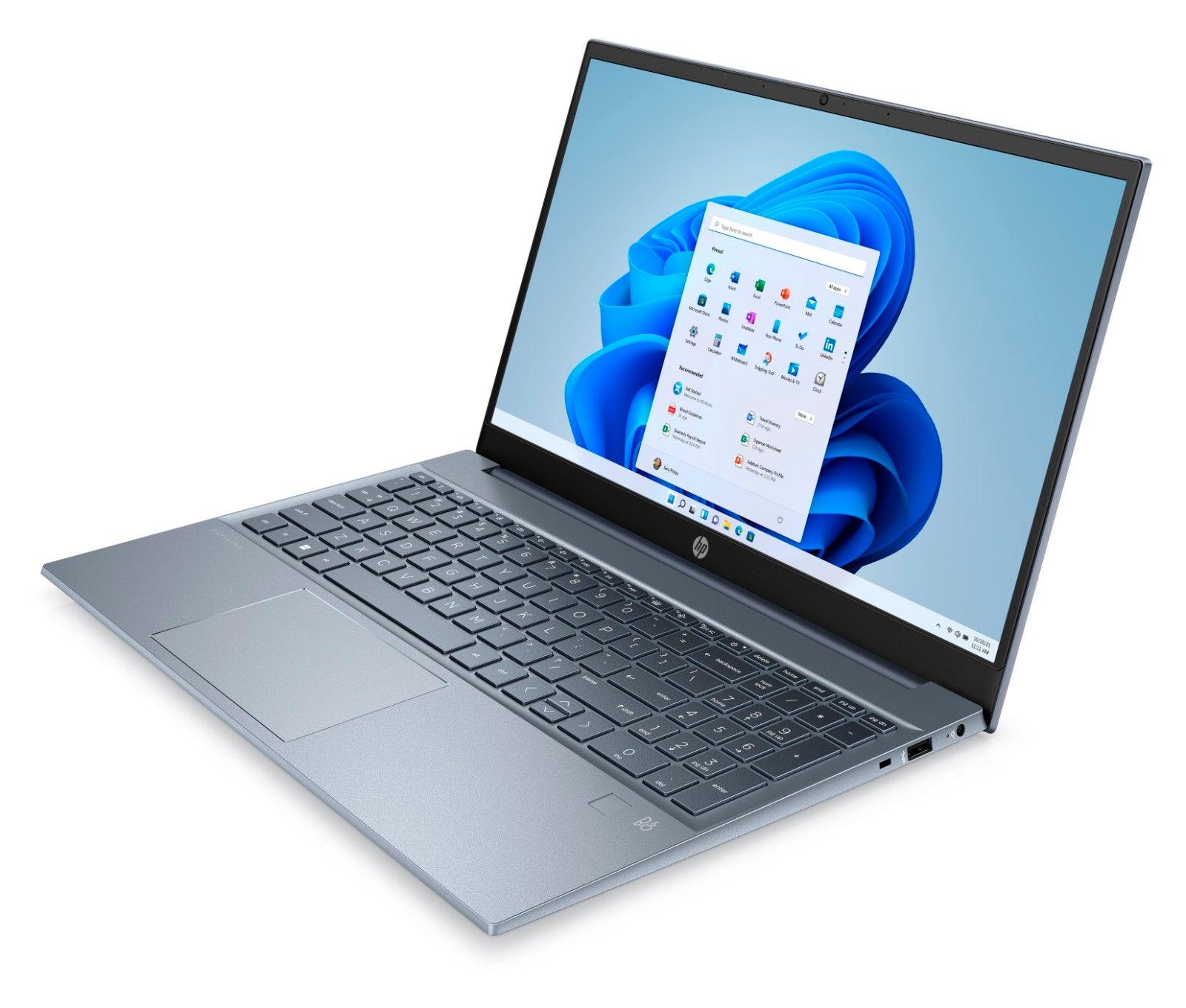HP Pavilion 15 - EG2058TX Laptop (Fog Blue) | 15.6" FHD (1920 x 1080) IPS LED | i7 - 1255U | 16 GB DDR4 RAM | 1 TB SSD | NVIDIA GeForce MX550 | Windows 11 | MS Office Home & Student 2021 | HP PRELUDE 15.6" Topload Bag - Nectostry
