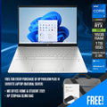 HP Pavilion Plus 14 - EH1011TX Laptop (Natural Silver) | 14” OLED (2880x1800) | i7 - 1335U | 16GB RAM | 512GB SSD | RTX 2050 | Windows 11 Home | MS Office Home & Student 2021 | HP 2Z8P4AA Sling Bag - Nectostry