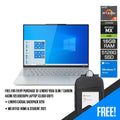 Lenovo Yoga Slim 7 Carbon 14ACN6 82L0003DPH Laptop (Cloud Grey) | 14” 2.8K Oled | Ryzen 5 5600U | 16 GB DDR4 | 512 GB SSD | MX450 | Windows 11 Home | MS Office Home & Student 2021 + Lenovo Casual Backpack B210 - Nectostry
