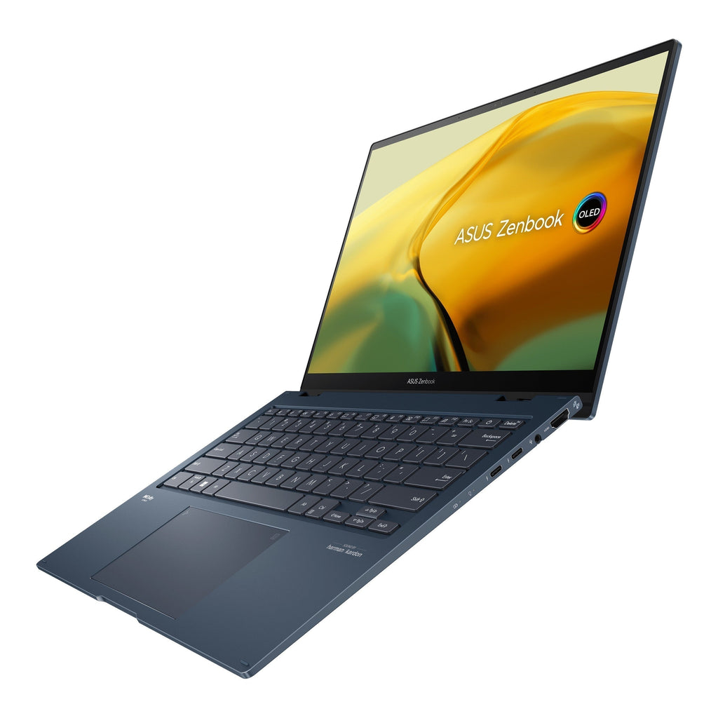 Asus Zenbook 14 Flip OLED UP3404VA-KN133WS Laptop (Ponder Blue) | 14" 2.8K OLED | 165HZ | I7-1360P | 512GB SSD | 16GB RAM | IRIS XE | Windows 11 Home | MS Office Home & Student 2021 | Asus Sleeve | Stylus Pen