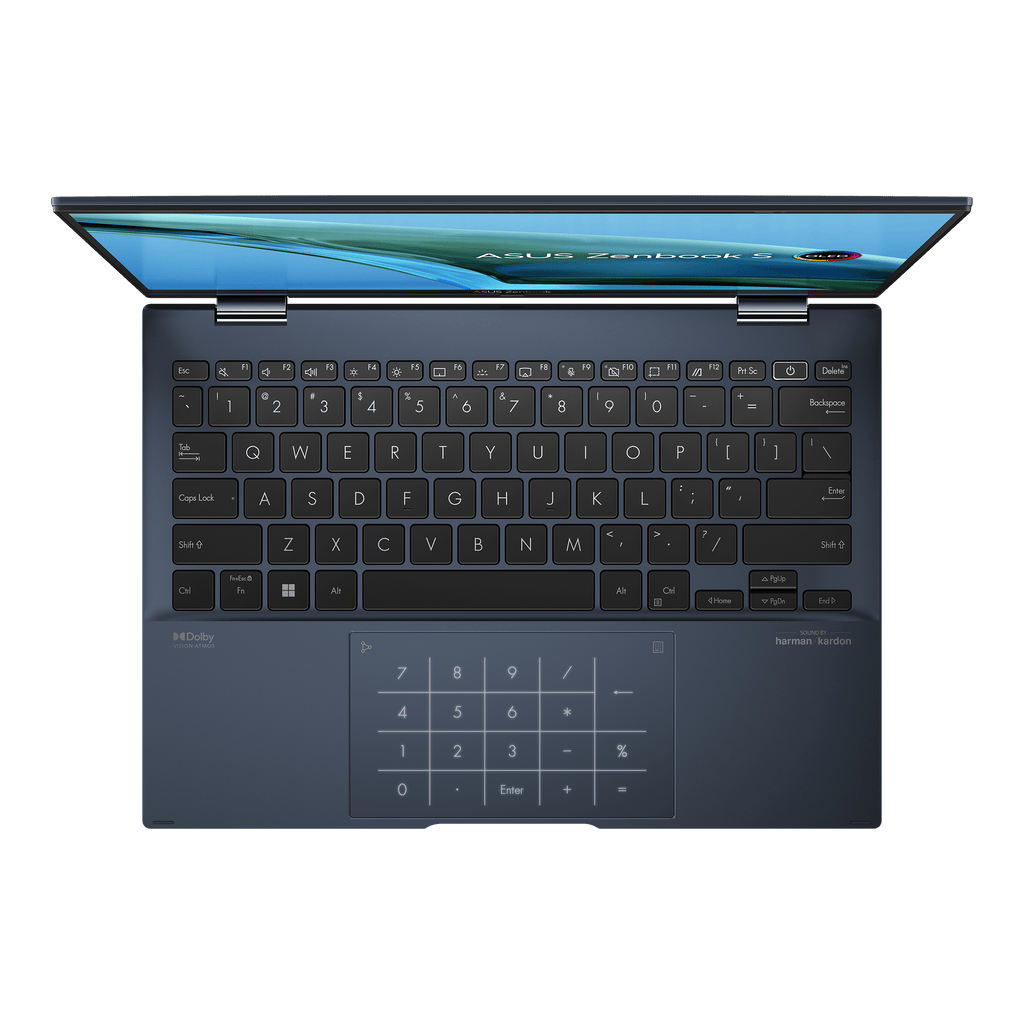 Asus Zenbook S 13 Flip Oled UP5302ZA-LX087WS Laptop (Ponder Blue) | 13.3" WQXGA | i7-1260P  | 16GB LPDDR5 | 1TB SSD | Intel® Iris Xe Graphics | Windows 11 Home | MS Office H&S 2021 | Asus Sleeve